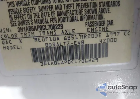 2012 Nissan Sentra 2.0 S from USA, damaged, VIN 3N1AB6AP0CL706229